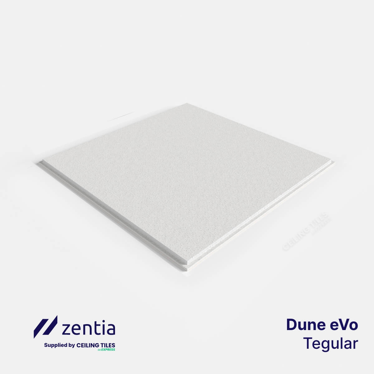 Tegular Zentia Dune Evo Ceiling Tiles – Reveal Edge (600x600mm)