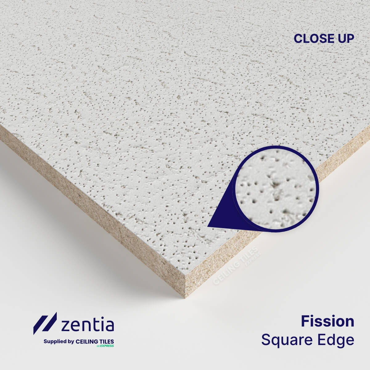 Rectangular Ceiling Tiles – 1200x600mm with Square Edge – Zentia Fission