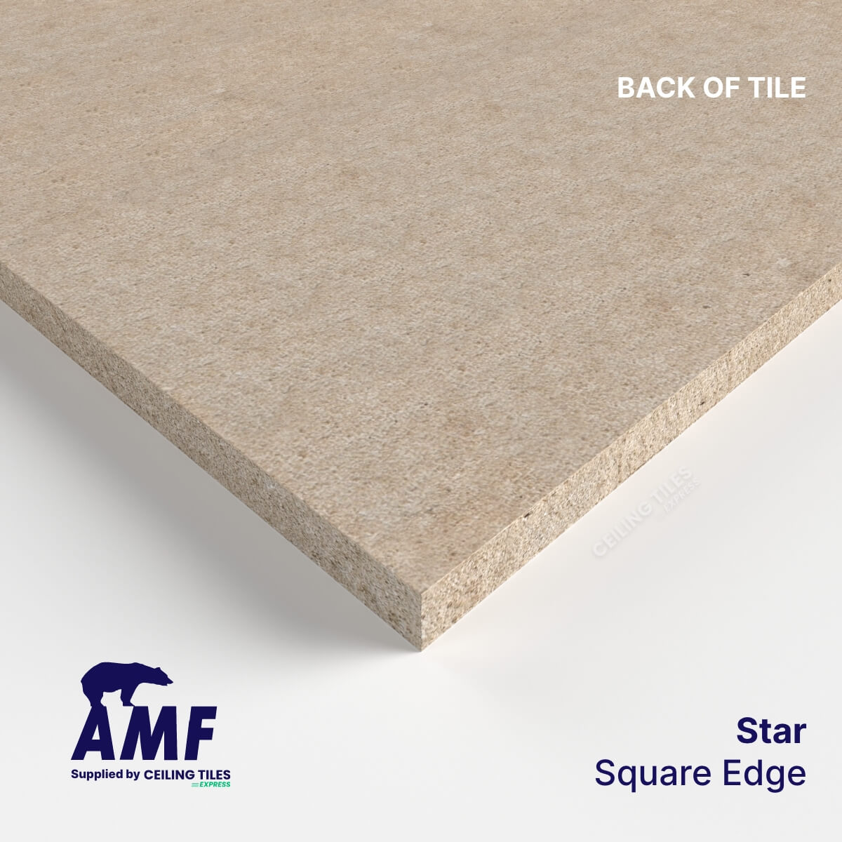 Fissured Ceiling Tiles – 600x600mm with Square Edge – AMF Thermatex Star