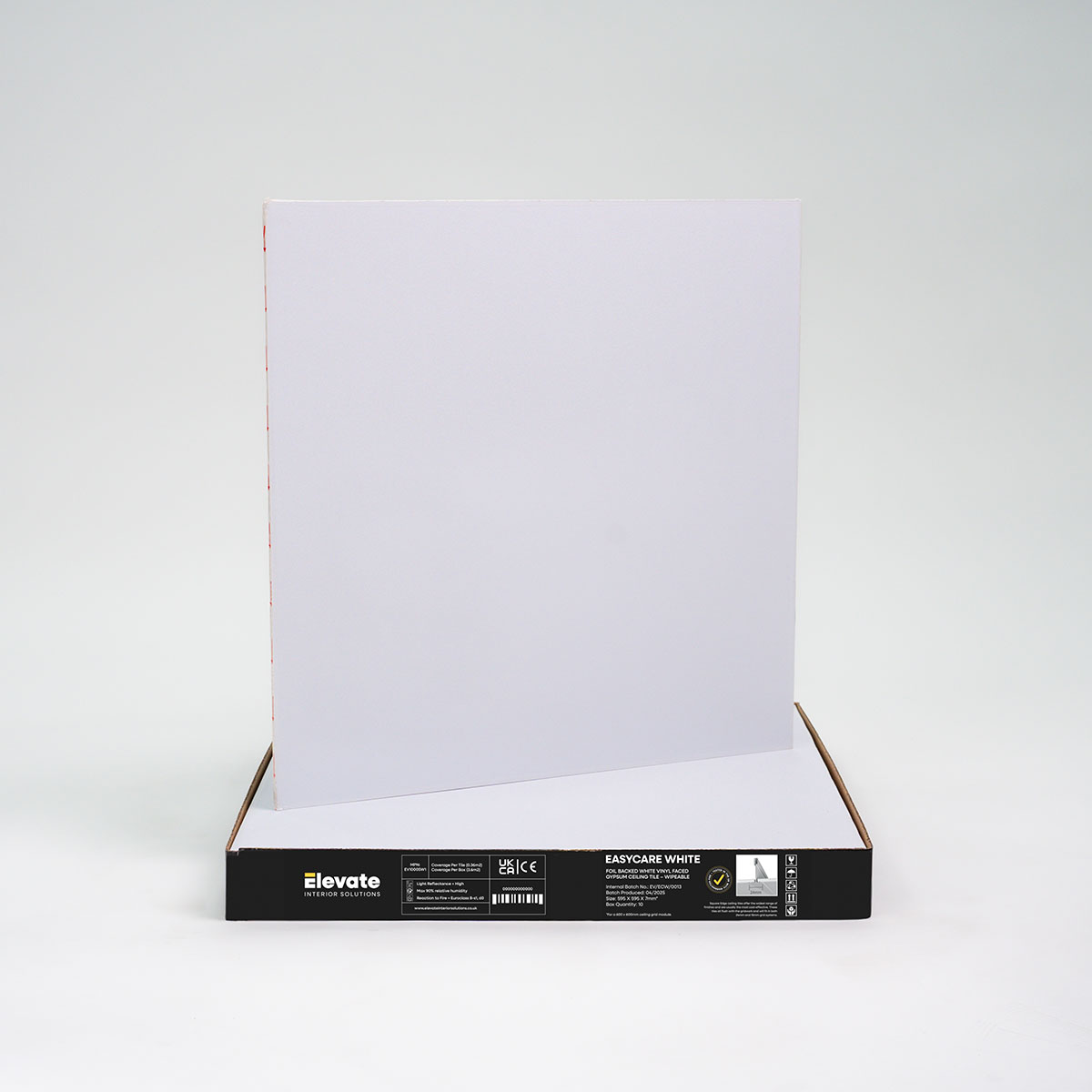 Wipeable Vinyl Ceiling Tiles – 600x600mm with Square Edge – Elevate EasyCare