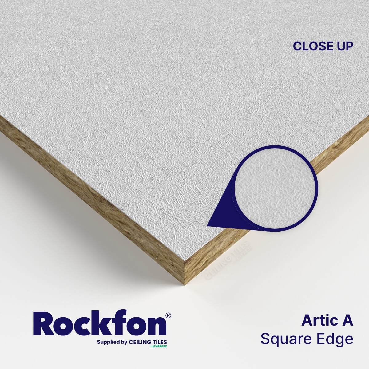 Rockfon Artic Ceiling Tiles – Square Edge (600mmx600mm)