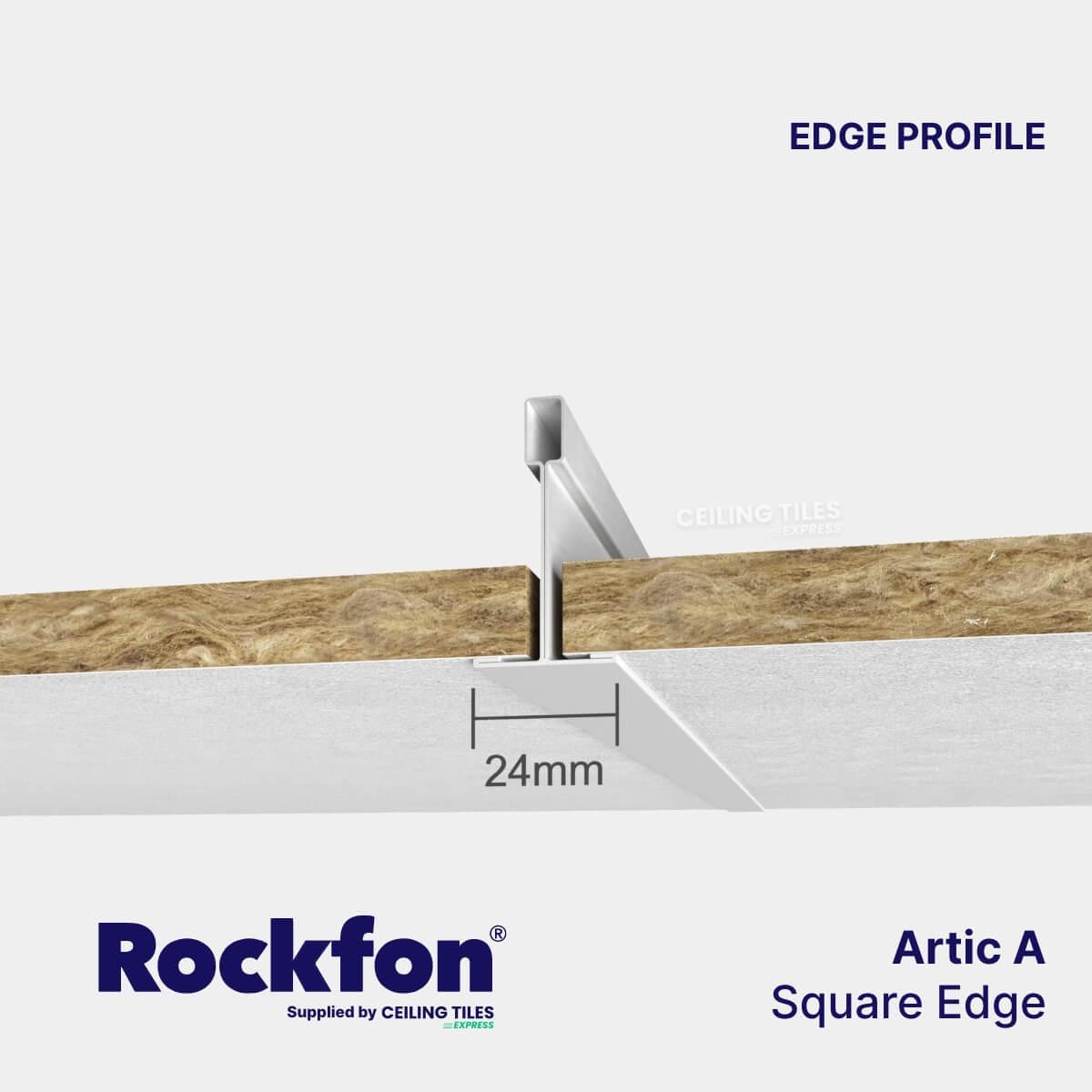 Rockfon Artic Ceiling Tiles – Square Edge (600mmx600mm)