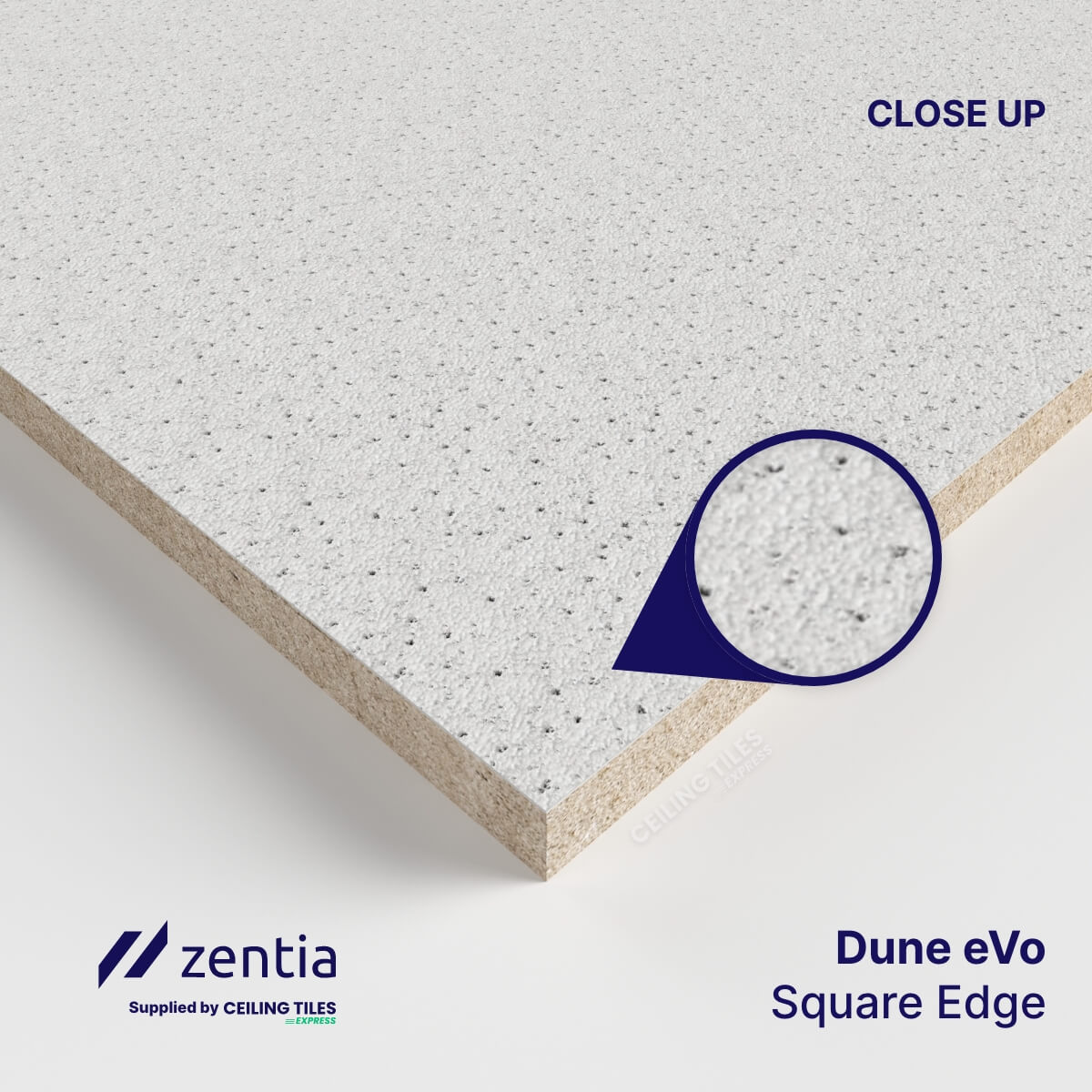 Rectangular Ceiling Tiles – 1200x600mm with Square Edge – Zentia Dune eVo