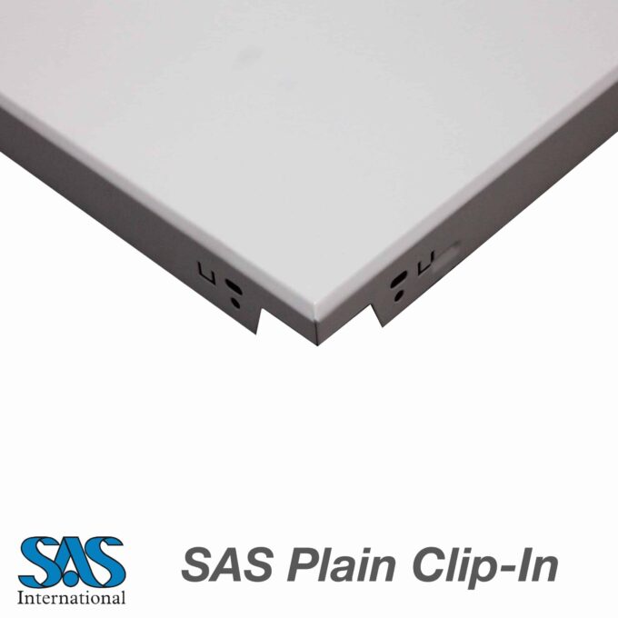 SAS System 120 Clip-In Metal Ceiling Tiles - 600mmx600mm - Plain